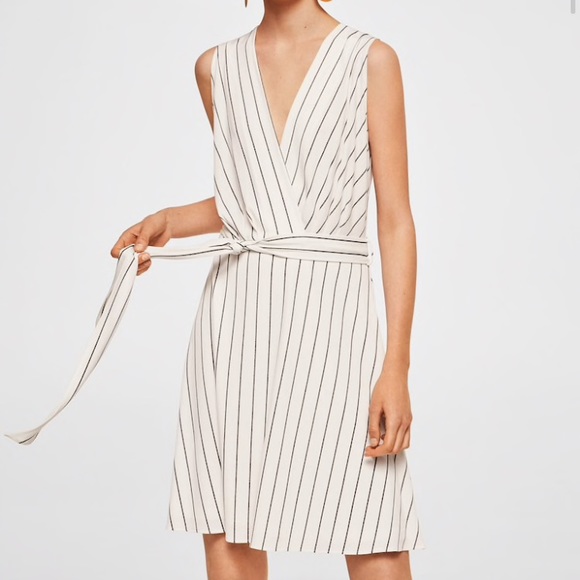 Mango Dresses & Skirts - Mango white striped dress